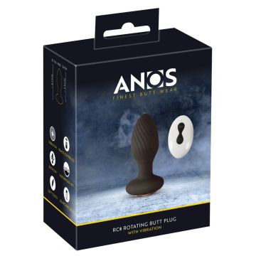 Anos Roterende Buttplug - Zwart