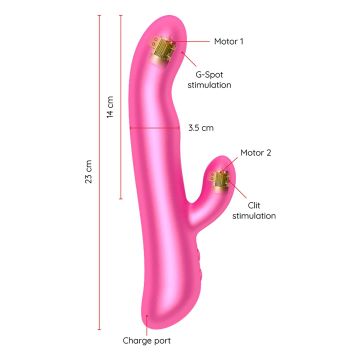 Rabbit & Rotation Vibrator Oninder Oslo - Roze