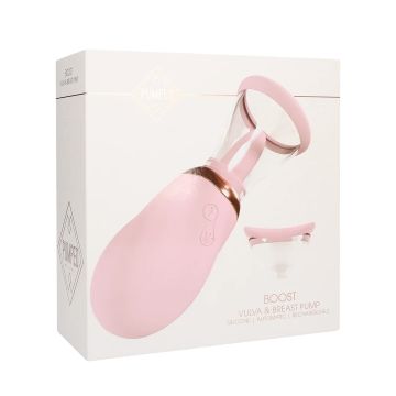 Oplaadbare Borst en Vulva Pomp Roze - Boost