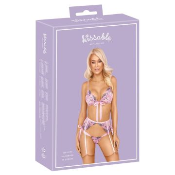 Kissable Lingerie Set Luxueus Bloemenborduurwerk - Roze