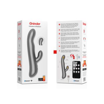 Rabbit & Rotation Vibrator Oninder Oslo - Zwart
