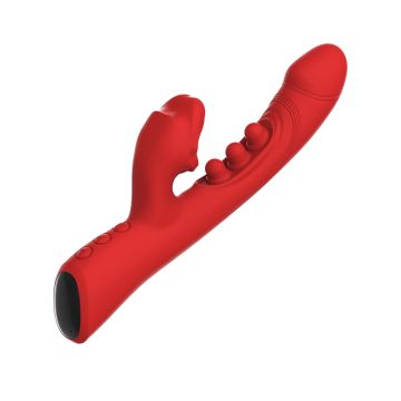 Tapping Mond Vibrator met App IY - Trixy - Triple - Rood