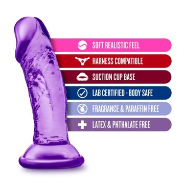 Mini Dildo met Zuignap 11 cm - Paars