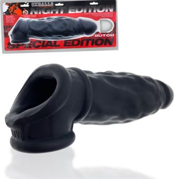 Penissleeve met ballstretcher Oxballs Butch - Zwart