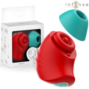 Intense Luchtdruk Clitoris Vibrator Donnie - Rood/Groen