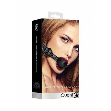 Luxe Ball Gag met Gaten - Zwart