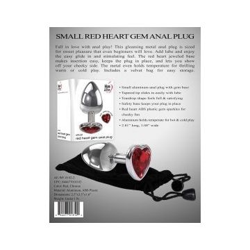 Buttplug Red Heart Gem - Medium