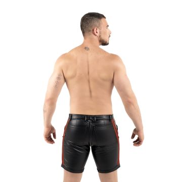 ROK Biker Rear Zip Short - Zwart/Rood