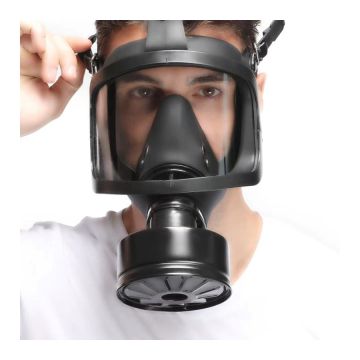 Gasmasker Full Visu Zwart