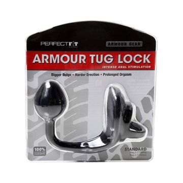 Penisring met Anaalplug - Zwart - Armour Tug