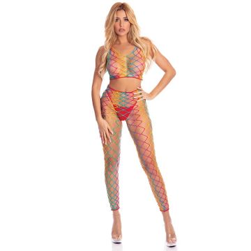 Rainbow Crop Top en Legging Set