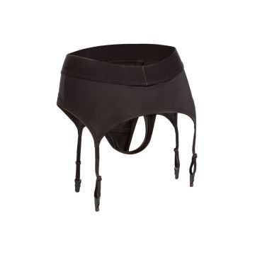 Boundless Harnas String met Jarretel - Zwart