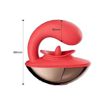 Clitoris Vibrator Met Likstanden Rondy - Rood