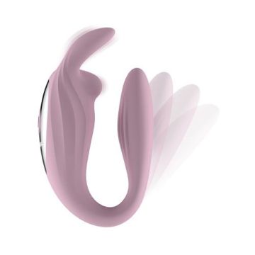 Teazers Bunny Koppel Vibrator met Afstandsbediening - Roze