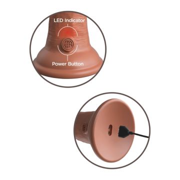 Realistische Didlo 2Density Vibrating Cock - Getinte Huidskleur