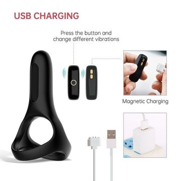 Magic Motion Rise Smart Draagbare Cockring - Zwart