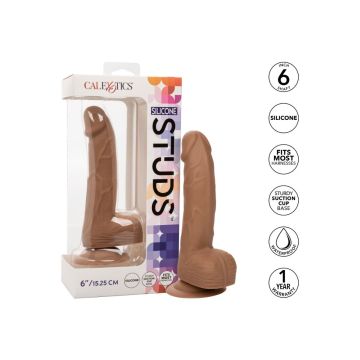 Realistische Dildo Silicone Studs 21 cm - Bruin