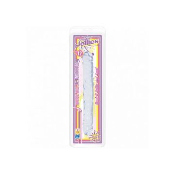 Lichtblauwe Crystal Jellies dubbele dildo 