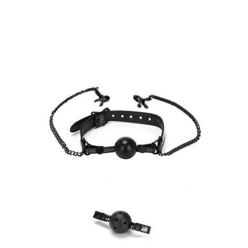 BallGag met tepelklemmen Whipsmart 
