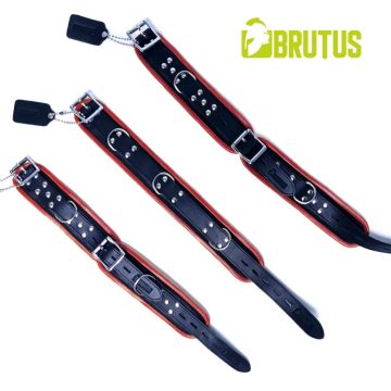 BRUTUS Leren Polsboeien - Rood