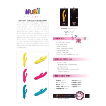 Rabbit Vibrator Nubii Kiah - Geel