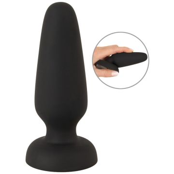 Black Velvets Siliconen Buttplug met Zuignap - Medium