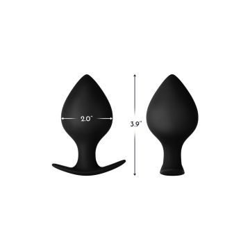 Buttplug F-60 Spade Medium - Zwart