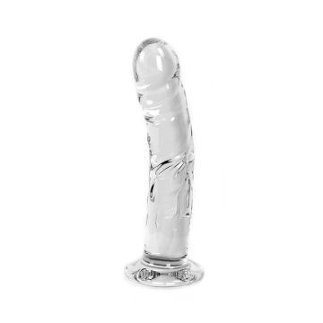 Kiotos Glazen Dildo Clear Penis Round - 19 cm