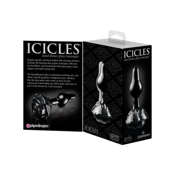 Zwarte Rosebud Buttplug Icicles No 77