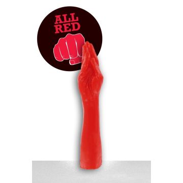 All Black Julian Fist Dildo Rood - 37 cm