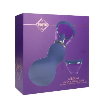 Oplaadbare Borst en Vulva Pomp Paars - Sensual