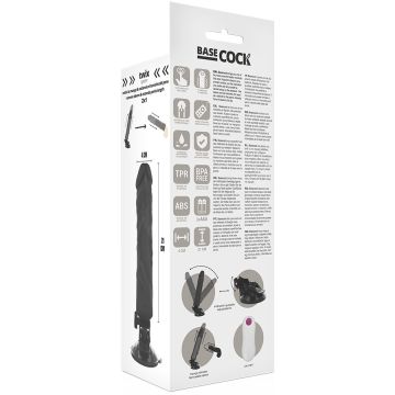 Realistische Vibrator BASECOCK met afstandsbediening