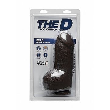 Dikke Dildo met Ballen 21 cm The D - Bruin