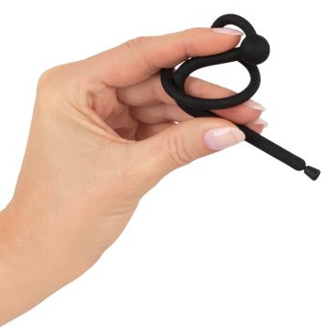 Penisplug Ring en Stopper - Zwart
