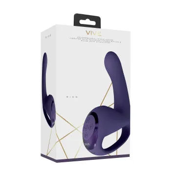 Vibrator Riko met vingerbeweging en pulsgolfstimulator - Paars