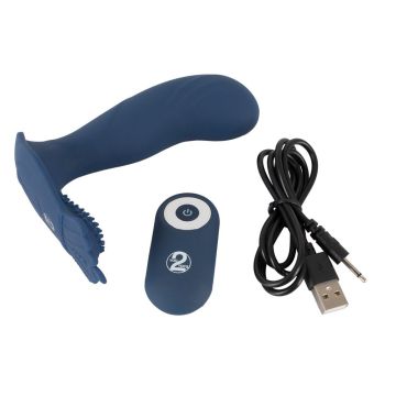 Vibrerende Buttplug met Afstandsbediening - Blauw