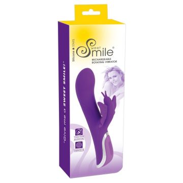 Oplaadbare Rabbit Vibrator met Vlinder - Paars