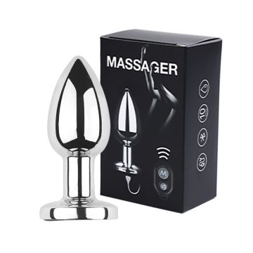 Vibrerende Buttplug Aluminum met Afstandsbediening - Small