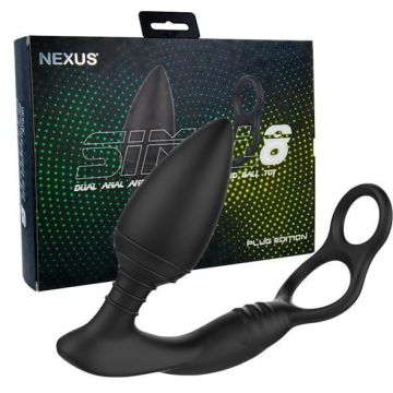 Vibrerende Buttplug met Dubbele Cockring - Zwart