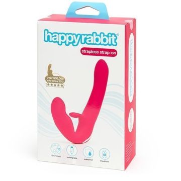 Strapless Strap-On Rabbit Happy Rabbit - Roze