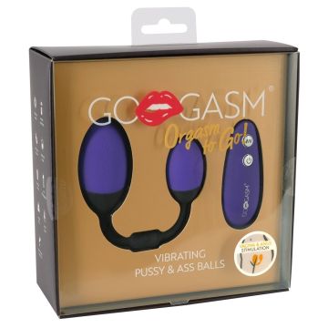 Vibrerende Pussy & Ass Balls - Paars
