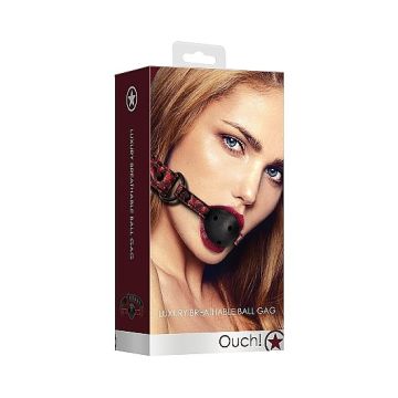 Luxe Ball Gag met Gaten - Rood / Zwart