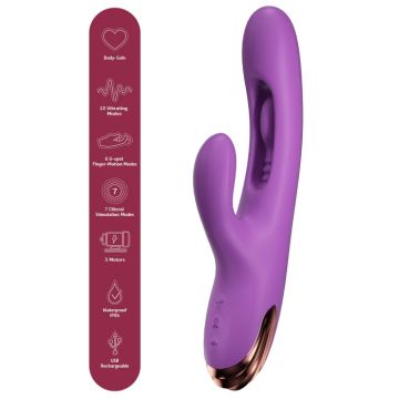 She.E.O Rabbit Vibrator met G-Spot Vinger Motion - Paars