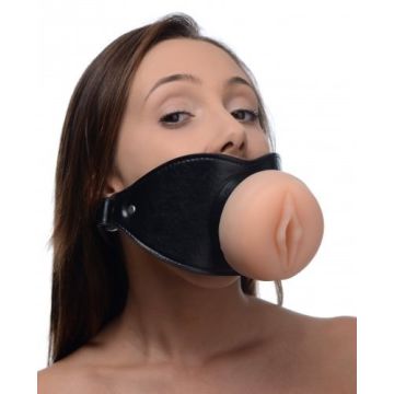 Mond Gag met Pussy Masturbator 