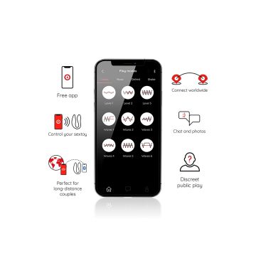 Koppelvibrator Lisboa Double Pleasure + App - Roze
