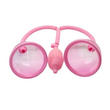 Borstpomp met Dubbel Cilinder - Roze