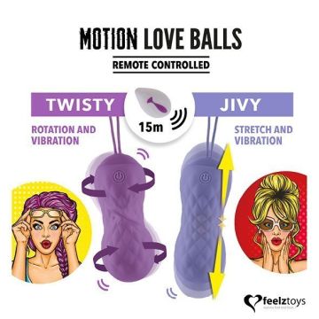 FeelzToys Liefdes Ballen op Afstandsbediening - Paars
