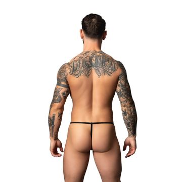 Male Power G-String Wetlook - Zwart