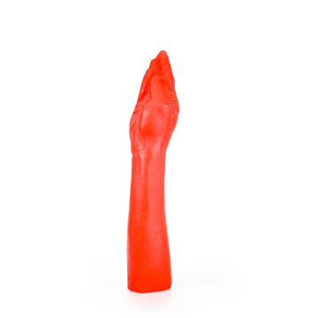 All Black Julian Fist Dildo Rood - 37 cm