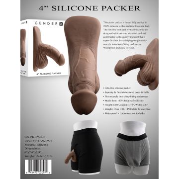 Realistische Dildo Packer Dark - 10 cm